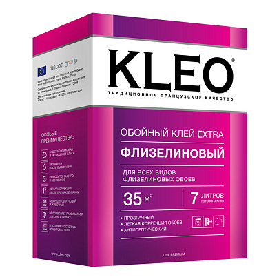Клей обойный КLEO EXTRA для флизелина 240гр Клей обойный КLEO EXTRA для флизелина 240гр