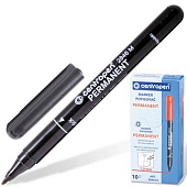  Маркер перманентный черный Centropen OHP тонкий круглый 1мм (10)/1000 /2846/ 
