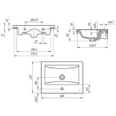 Тумба подвесная Марсель 60 с раковиной Como 60 Viant Тумба подвесная Марсель 60 с раковиной Como 60 Viant