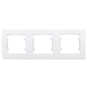 Рамка 3-х местная горизонтальная Универсал Бриллиант 7947489 бел. Рамка 3-х местная горизонтальная Универсал Бриллиант 7947489 бел.