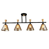 Люстра в стиле модерн 12256/4BK+WD BR 60Вт Е27 S=9м2 /ЭкономСвет Люстра в стиле модерн 12256/4BK+WD BR 60Вт Е27 S=9м2 /ЭкономСвет