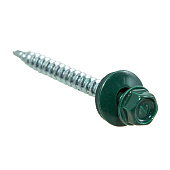 Саморезы кровельные 4,8х35мм, 250шт, RAL 6005 зеленый мох Саморезы кровельные 4,8х35мм, 250шт, RAL 6005 зеленый мох