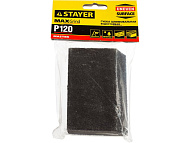  Губка шлифовальная STAYER "MASTER" угловая, зерно - оксид алюминия, Р120, 100 x 68 x 42 x 26 мм, средняя жесткость 