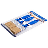 Набор кистей Лаки, синтетическая щетина, синяя пластиковая ручка, АКОР Набор кистей Лаки, синтетическая щетина, синяя пластиковая ручка, АКОР