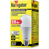 Лампа LED 15Вт E27 груша 4000К/Navigator 