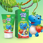 Зубная паста детская Little Love сладкая клубника 2+ 62гр Арт.1115543 Зубная паста детская Little Love сладкая клубника 2+ 62гр Арт.1115543