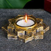 Подсвечник Восточный мотив, 10х2см, старое золото, 9396921 Подсвечник Восточный мотив, 10х2см, старое золото, 9396921