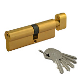  Цилиндр ключ/вертушка МЦ-90 (55-35в) ЛУВ-90 (латунь/золото)  Нора-М 
