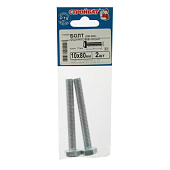 Болт М10х80, DIN933, 2шт, цинк Болт М10х80, DIN933, 2шт, цинк