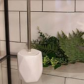Ёршик туалетный напольный Техно керамика белый Delphinium Ёршик туалетный напольный Техно керамика белый Delphinium