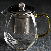 Чайник стеклянный заварочный Magistro «Льдинка», 300 мл, с металлическим ситом 7571931 Чайник стеклянный заварочный Magistro «Льдинка», 300 мл, с металлическим ситом 7571931