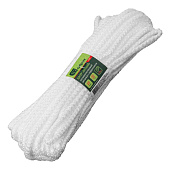  Шнур вязаный полипропиленовый с серд. белый, 6 мм, L20 м, Россия// Сибртех 