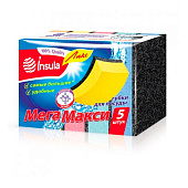  Губки для посуды INSULA Мега Макси Люкс 5шт Арт.990068 