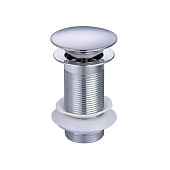 Донный клапан для раковины Push-open без перелива Хром AQ6000CR Aquatek Донный клапан для раковины Push-open без перелива Хром AQ6000CR Aquatek