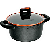  Кастрюля с крышкой 1,5 л, литой алюминий, 16 см, Durata, DRTT16BE101 