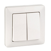 Выключатель 2-кл. белый 6А, скрыт.установка/Хит/SE Выключатель 2-кл. белый 6А, скрыт.установка/Хит/SE
