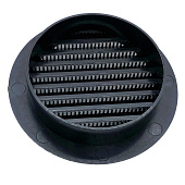  Решетка вентиляционная круглая с сеткой с фланцем d100 графит 