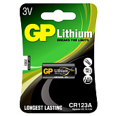 Батарейка литиевая CR123A, 1шт, GP Батарейка литиевая CR123A, 1шт, GP
