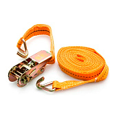 Стяжка крепления груза 4м 0,8т SKYWAY 25мм с храповым механизмом в блистере Стяжка крепления груза 4м 0,8т SKYWAY 25мм с храповым механизмом в блистере