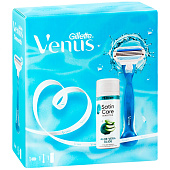  Подарочный набор VENUS Бритва с 1 сменной кассетой+SATIN CARE Гель для бритья 75мл 
