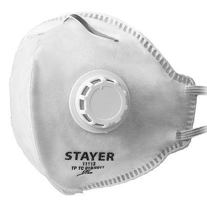  Плоская полумаска фильтрующая STAYER FV-80 FFP1 с клапаном 