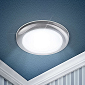 Светильник точечный встраиваемый под лампу GU5.3 WR1 50Вт круг хром влагозащищенный IP44 MR16 (d92/монтажн d70) /ЭРА Светильник точечный встраиваемый под лампу GU5.3 WR1 50Вт круг хром влагозащищенный IP44 MR16 (d92/монтажн d70) /ЭРА