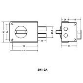 Замок накладной ЗН 1-2А Аллюр Замок накладной ЗН 1-2А Аллюр