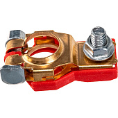 Клеммы АКБ медь (+/-) Европа SKYWAY 015 болт защитные колпачки комп.2 шт Клеммы АКБ медь (+/-) Европа SKYWAY 015 болт защитные колпачки комп.2 шт