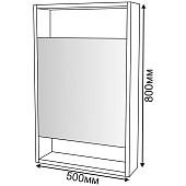 Зеркало-шкаф Stella 50 Белый/Дуб Вотан Stl.03.50/WDVo Encanto Зеркало-шкаф Stella 50 Белый/Дуб Вотан Stl.03.50/WDVo Encanto