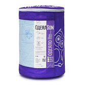  Одеяло 140х205 стеганое ОдеялSon серия Сова, голубой, Э0012616, ОСВС-6151т 