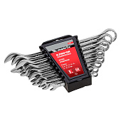  Набор ключей комбинированных 6-22мм, 9шт, сталь, матовый хром, Matrix 