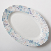 Блюдо овальное 24 см Thun Rose, декор "Голубая роза" БТФ0502 Блюдо овальное 24 см Thun Rose, декор "Голубая роза" БТФ0502