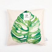  Наволочка 40х40 декоративная Этель Green leaf полиэстер, велюр, 7515488 