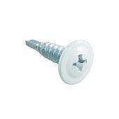 Саморезы металл-металл с прессшайбой ШСММ со сверлом 4,2х16мм, 200шт, RAL 9003 белый Саморезы металл-металл с прессшайбой ШСММ со сверлом 4,2х16мм, 200шт, RAL 9003 белый