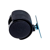 Колесная опора мебел. D40мм-40кг, поворот., без торм., площадка, черный пластик - накл. Tech-Krep Колесная опора мебел. D40мм-40кг, поворот., без торм., площадка, черный пластик - накл. Tech-Krep