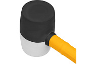  Киянка резиновая 450г, черно-белая резина, фибергласовая рукоятка, Denzel 