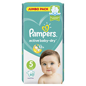  Подгузники PAMPERS  Active Baby-Dry Junior (11-16 кг) Джамбо Упаковка 60 