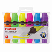  Набор текстовыделителей BRAUBERG 6 шт., АССОРТИ, DELTA, линия 1-5 мм, 151728 