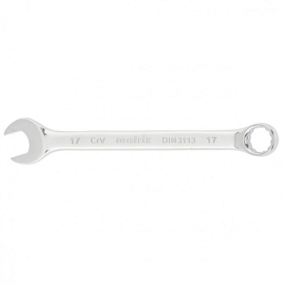  Ключ комбинированный 17мм, CrV, полированный хром 