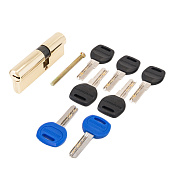  Цилиндр ключ/ключ DL-01 85 (30х10х45) латунь/золото ВР перекод. Аллюр 