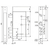  Замок врезной 30.15 4 кл. Гардиан 