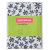  Скатерть (полиэстер) 137х180 Доляна чёрно-белая 10620855 