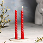  Набор свечей витых, 1,5х 15 см, 2 штуки, аромат роза, 9814728 