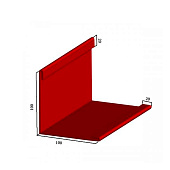 Планка угла наружного 0,4х50х50 L=2м (RAL 3005) Красное вино