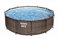  Bestway Бассейн каркасный Steel Pro Max "Ротанг" 366х100см, 9150л, ф-насос, лестница   арт.56709 