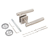 Ручка дверная БУЛАТ квадрат 02.08 мат. никель Ручка дверная БУЛАТ квадрат 02.08 мат. никель