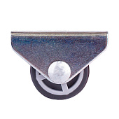  Опора колесная неповор.на площ. 25мм пласт/резина (серый 1 шт)(30кг) 