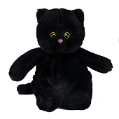 Мягкая игрушка, Котик черный, 25 см