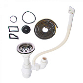 Мойка врезная D49см 0,8мм круглая с сифоном Melana Мойка врезная D49см 0,8мм круглая с сифоном Melana