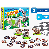 Настольная игра с шашками "Волк и овцы", П2136 10127045 Настольная игра с шашками "Волк и овцы", П2136 10127045